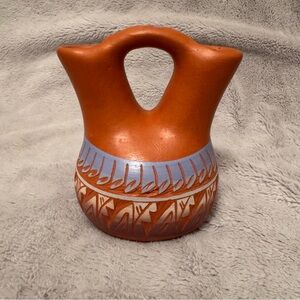 Native‎ American Handmade Etched Wedding Vase